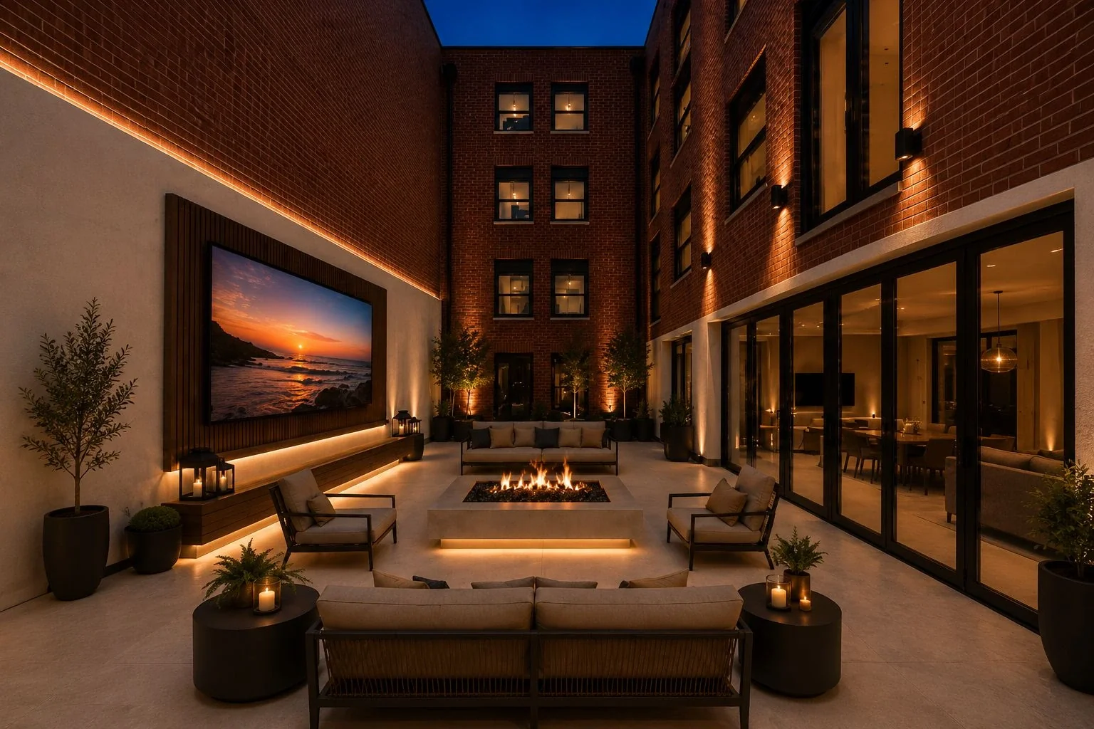 Swim spa wellness courtyard at The Residence on East Parade